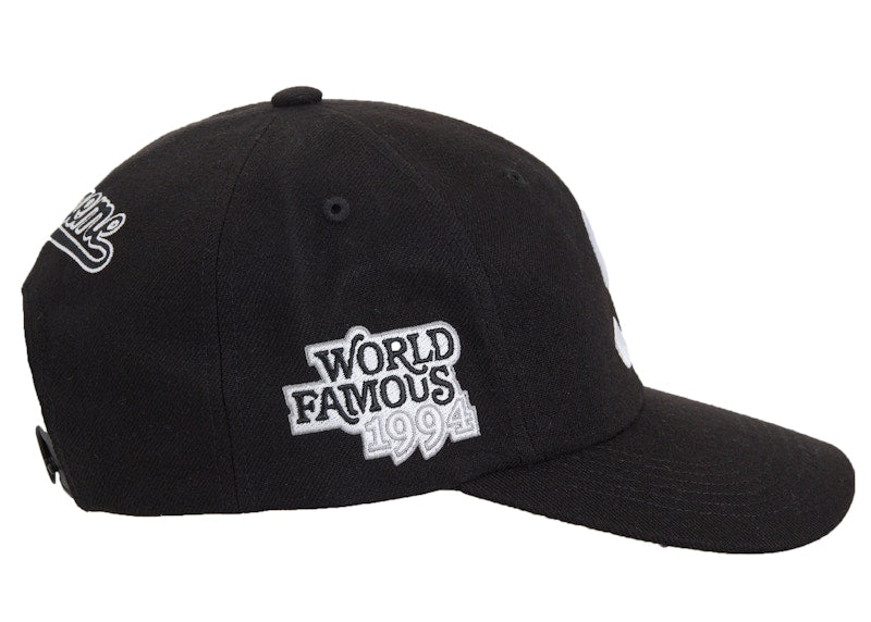 Supreme World Famous S Logo 6-Panel Black