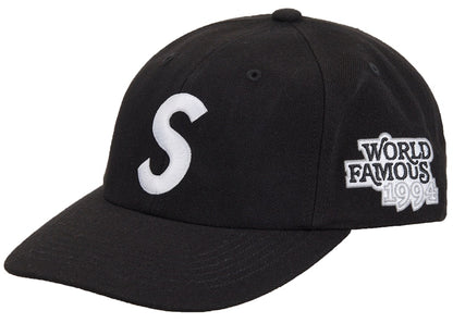 Supreme World Famous S Logo 6-Panel Black
