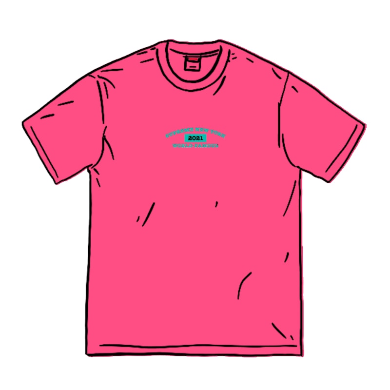 Supreme World Famous S/S Top Bright Pink