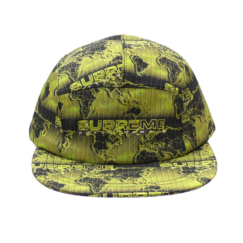 Supreme World Famous Taped Seam Camp Cap Acid Green