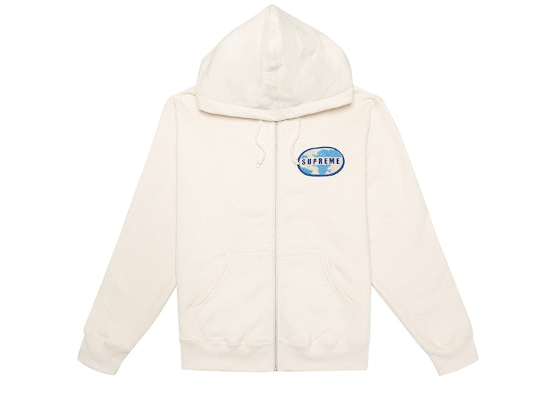 Supreme World Famous Zip Up Hooded Sweatshirt (SS20) Natural