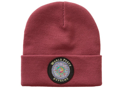 Supreme World Peace Beanie Dusty Magenta