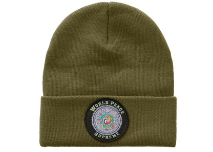 Supreme World Peace Beanie Light Olive
