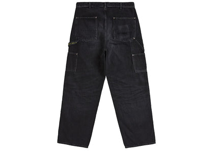 Supreme Worn Double Knee Denim Painter Jean Washed Black