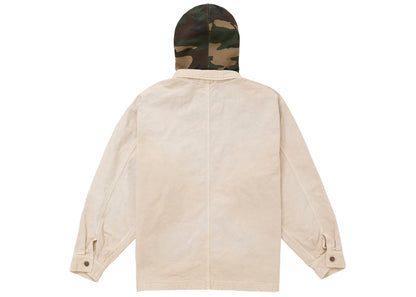 Supreme Worn Hooded Chore Coat Natural