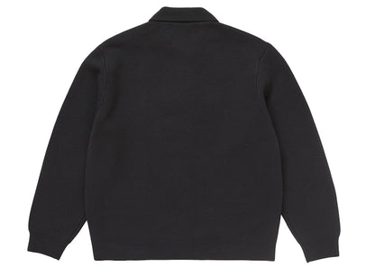 Supreme Woven Leather Zip Up Cardigan (FW24) Black