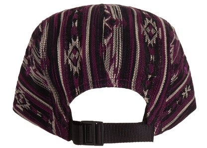 Supreme Woven Pattern Camp Cap Purple