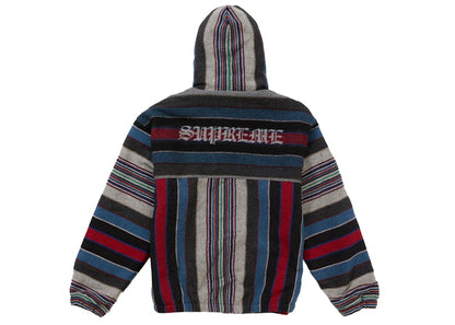 Supreme Woven Stripe Hooded Jacket Black