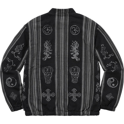 Supreme Woven Striped Batik Jacket Black