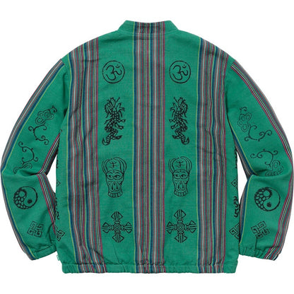 Supreme Woven Striped Batik Jacket Green