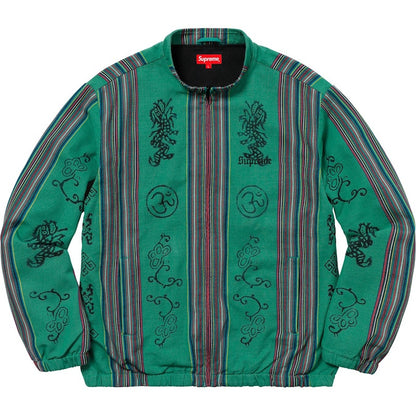 Supreme Woven Striped Batik Jacket Green