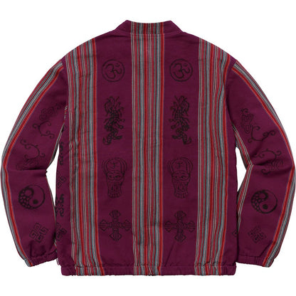 Supreme Woven Striped Batik Jacket Purple