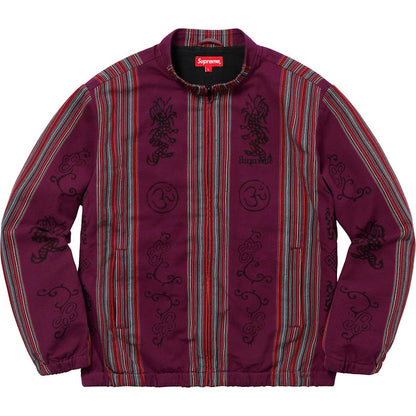 Supreme Woven Striped Batik Jacket Purple