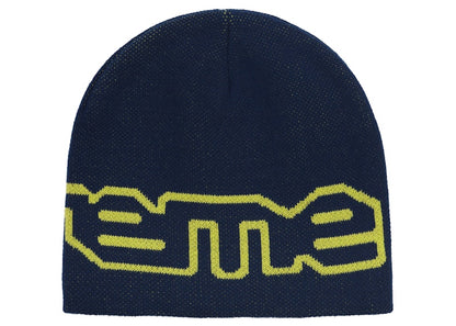 Supreme Wrap Logo Beanie Navy