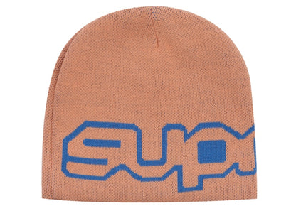 Supreme Wrap Logo Beanie Peach
