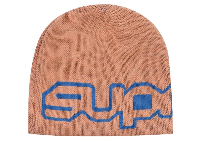 Supreme Wrap Logo Beanie Peach