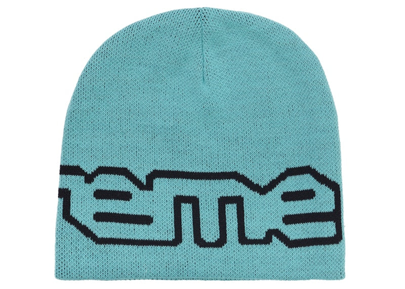 Supreme Wrap Logo Beanie Turquoise