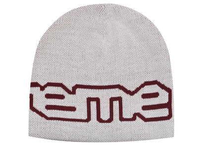 Supreme Wrap Logo Beanie White