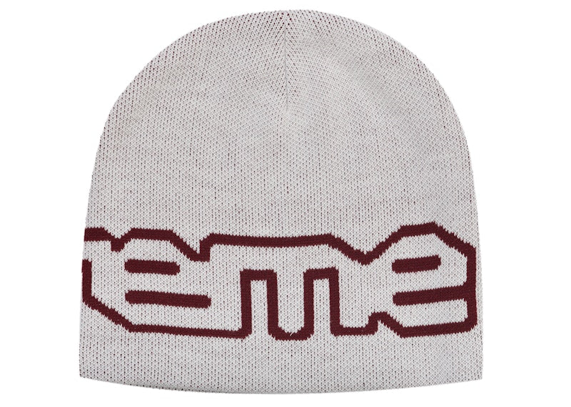Supreme Wrap Logo Beanie White