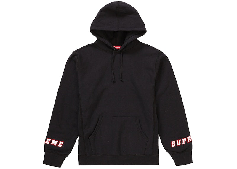 Supreme Wrist Logo Hooded Sweatshirt Black