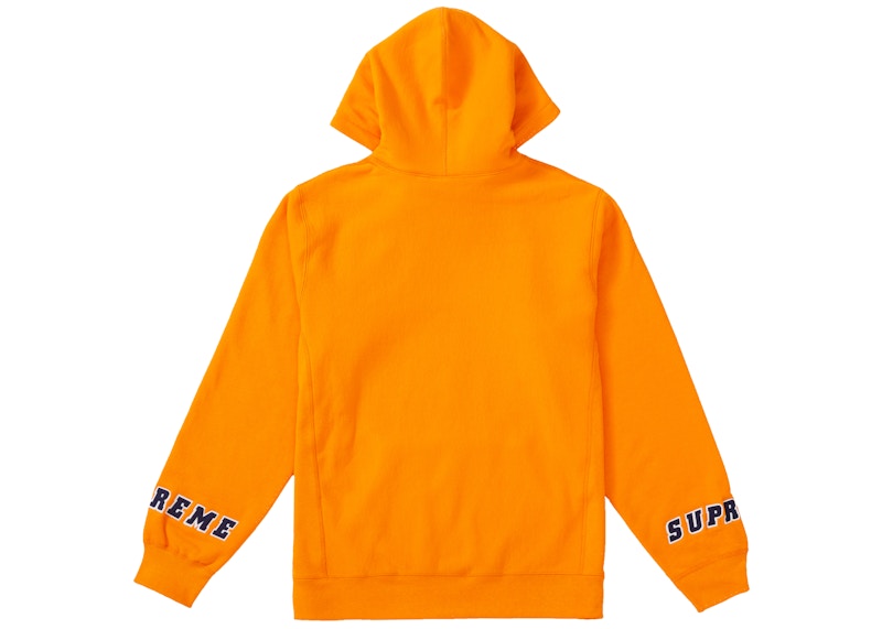 Supreme Wrist Logo Hooded Sweatshirt Orange