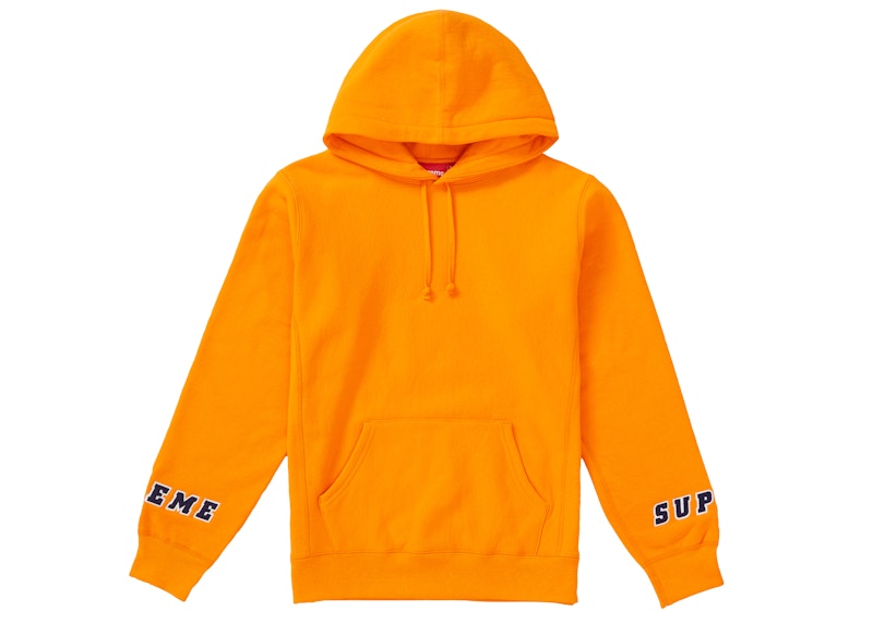 Supreme Wrist Logo Hooded Sweatshirt Orange