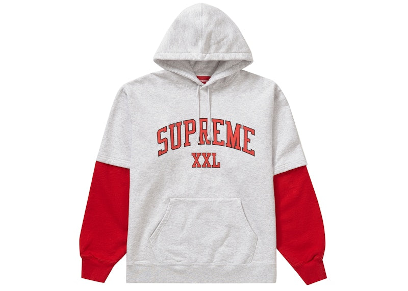 Supreme XXL Hooded Sweatshirt Ash Grey