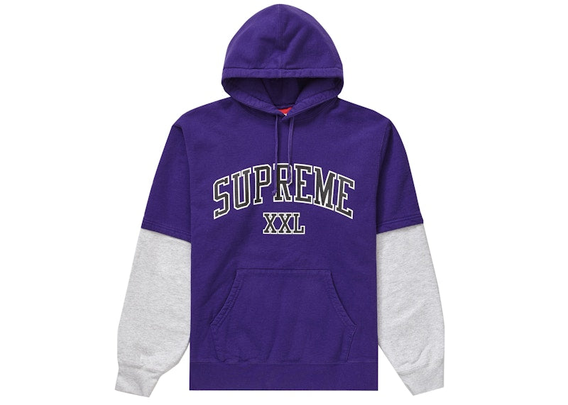 Supreme XXL Hooded Sweatshirt Purple