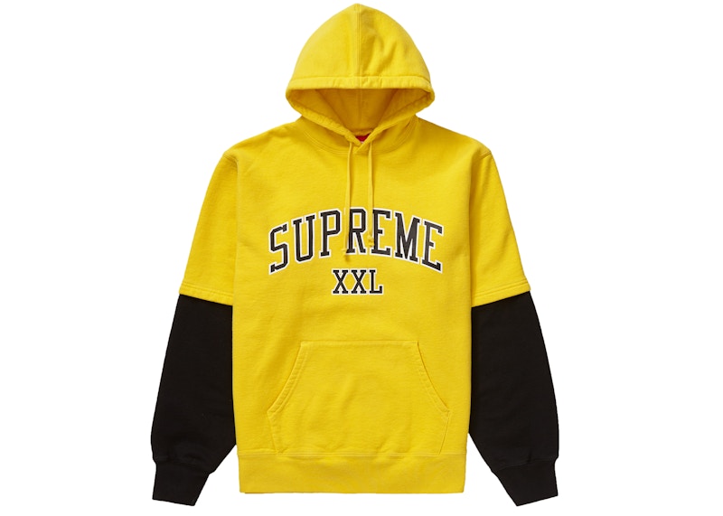 Supreme XXL Hooded Sweatshirt Yellow
