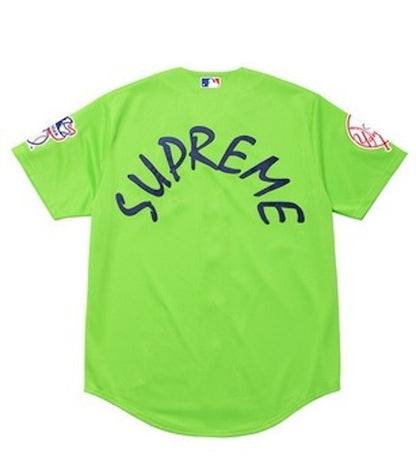 Supreme Yankees Baseball Jersey Lime