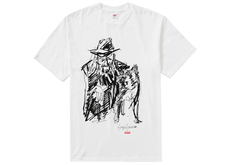 Supreme Yohji Yamamoto Scribble Portrait Tee White