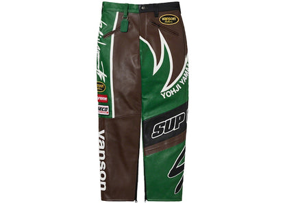 Supreme Yohji Yamamoto Vanson Leathers Split Pant Green