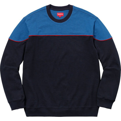 Supreme Yoke Piping L/S Top Navy