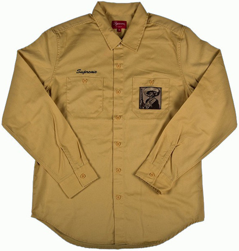 Supreme Zapata Work Shirt Yellow