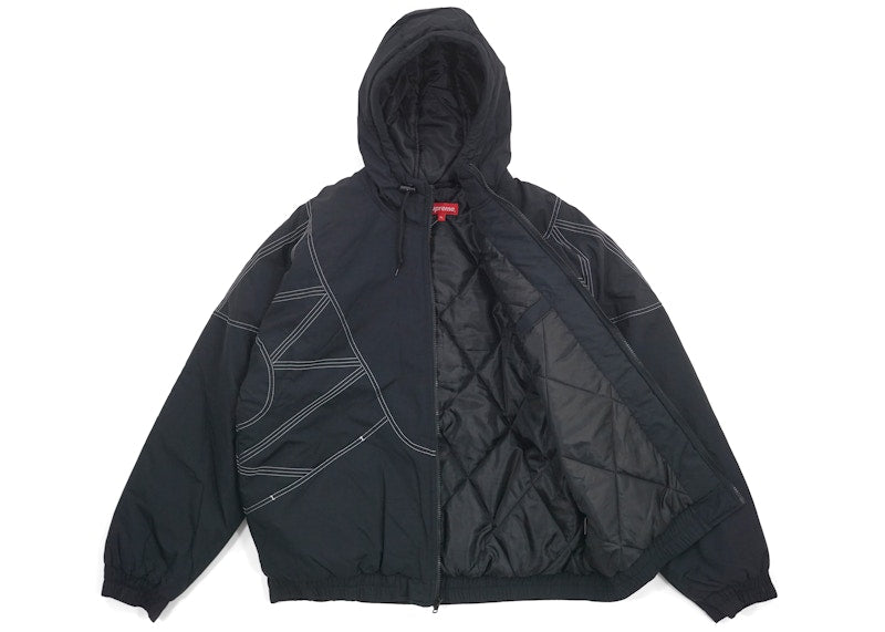 Supreme Zig Zag Stitch Puffy Jacket Black