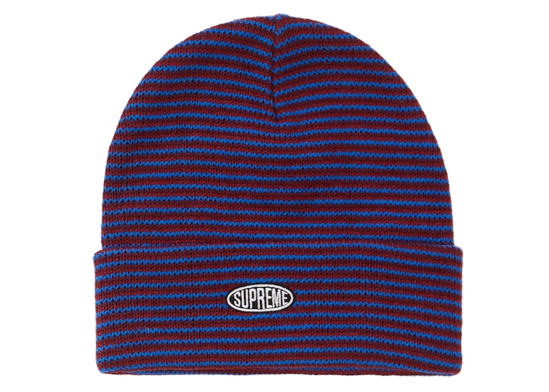 Supreme Zig Zag Stripe Beanie (FW19) Burgundy