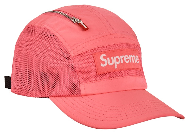Supreme Zip Mesh Camp Cap (FW20) Bright Pink