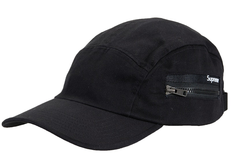 Supreme Zip Pocket Camp Cap Black