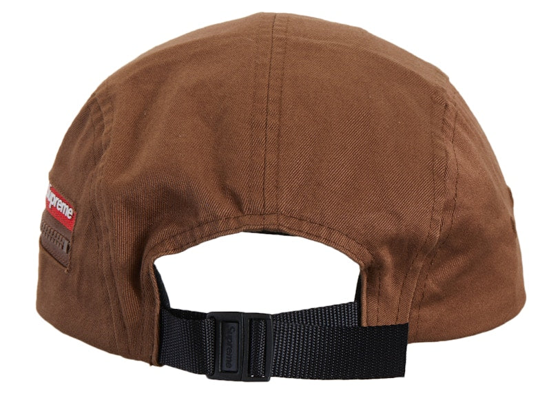 Supreme Zip Pocket Camp Cap Light Brown