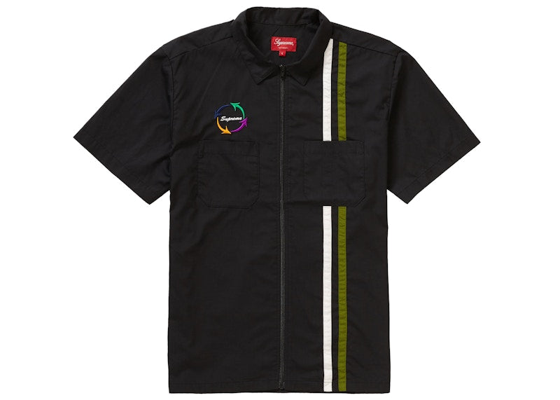 Supreme Zip Up S/S Work Shirt Black