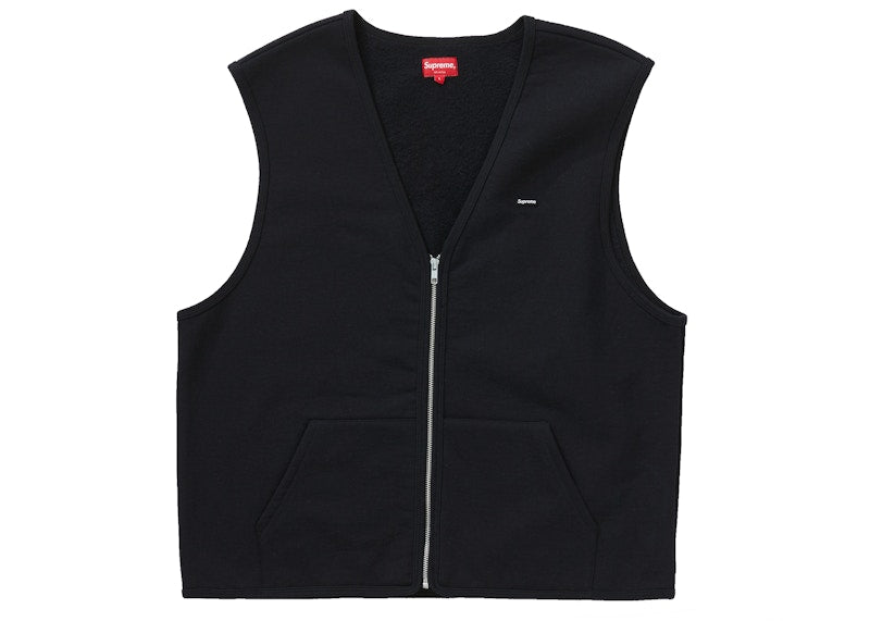 Supreme Zip Up Sweat Vest Black