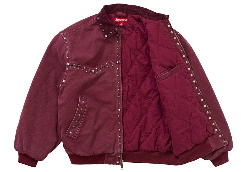 Supreme b.b. Simon Studded Work Jacket Burgundy