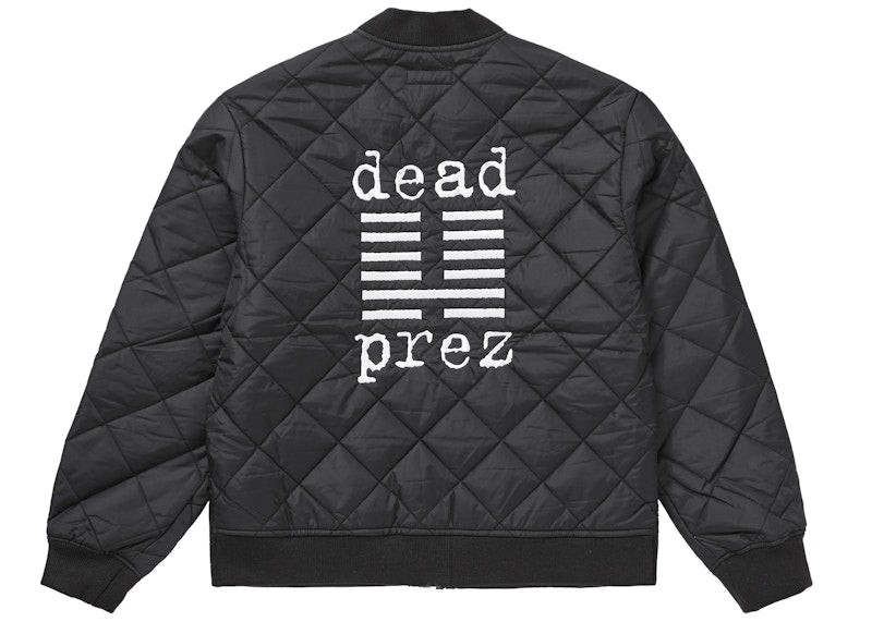 Supreme dead prez Quilted Work Jacket Black
