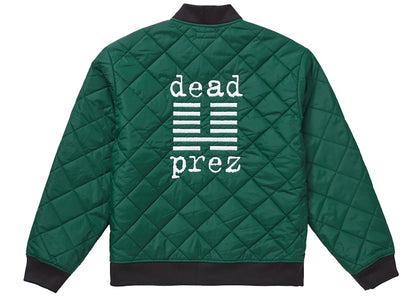 Supreme dead prez Quilted Work Jacket Dark Green