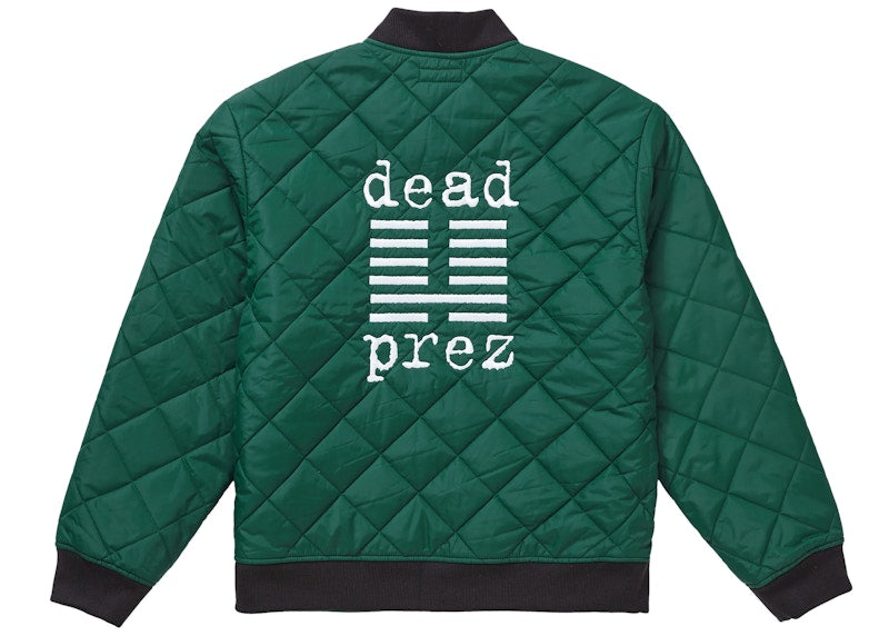 Supreme dead prez Quilted Work Jacket Dark Green