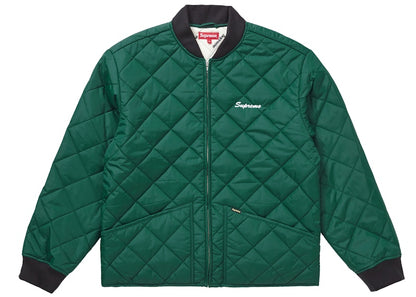 Supreme dead prez Quilted Work Jacket Dark Green