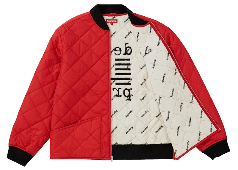 Supreme dead prez Quilted Work Jacket Red