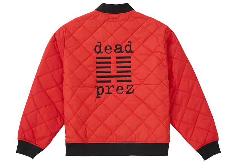 Supreme dead prez Quilted Work Jacket Red