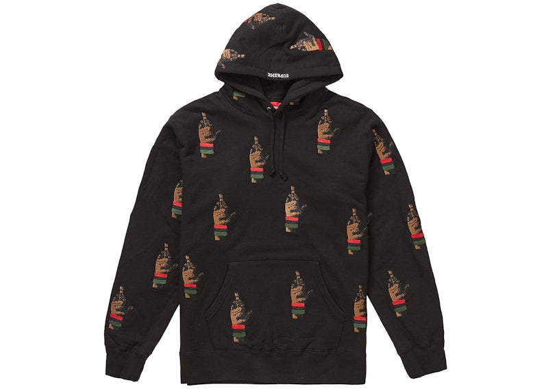 Supreme dead prez RBG Embroidered Hooded Sweatshirt Black