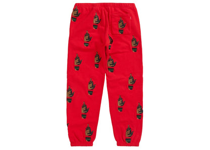 Supreme dead prez RBG Embroidered Sweatpant Red